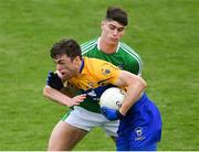 19 May 2018; Cillian Brennan of Clare in action against Josh Ryan of Limerick during the Munster GAA Football Senior Championship Quarter-Final match between Limerick and Clare at the Gaelic Grounds in Limerick. Photo by Piaras Ó Mídheach/Sportsfile