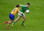 19 May 2018; David Connolly of Limerick in action against Eimhin Courtney of Clare during the Munster GAA Football Senior Championship Quarter-Final match between Limerick and Clare at the Gaelic Grounds in Limerick. Photo by Piaras Ó Mídheach/Sportsfile