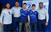 19 May 2018; Jamison Gibson-Park, Adam Byrne and Dave Kearney of Leinster with fans in the Blue Room prior to the Guinness PRO14 semi-final match between Leinster and Munster at the RDS Arena in Dublin. Photo by Brendan Moran/Sportsfile