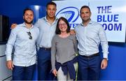 19 May 2018; Jamison Gibson-Park, Adam Byrne and Dave Kearney with fans in the Blue Room prior to the Guinness PRO14 semi-final match between Leinster and Munster at the RDS Arena in Dublin. Photo by Brendan Moran/Sportsfile