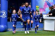 19 May 2018; Mascots with Leinster captain Isa Nacewa  prior to the Guinness PRO14 Semi-Final match between Leinster and Munster at the RDS Arena in Dublin. Photo by Brendan Moran/Sportsfile