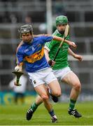20 May 2018; Max Hackett of Tipperary in action against Emmett McEvoy of Limerick during the Electric Ireland Munster GAA Hurling Minor Championship Round 1 match between Limerick and Tipperary at the Gaelic Grounds in Limerick. Photo by Ray McManus/Sportsfile