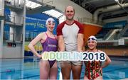 21 May 2018; In attendance, from left, are Ellen Keane, Rory O'Connor and Nicole Turner at the Dublin 2018 World Para Swimming Allianz European Championships Ticket Launch at the National Aquatic Centre in Dublin. Tickets for the Dublin2018 World Para Swimming Allianz European Championships are now on sale at www.paralympics.ie Paralympians Ellen Keane and Nicole Turner joined #Dublin2018 Ambassadors Rory’s Stories and Claire Bergin to launch the ticket sales platform. Photo by David Fitzgerald/Sportsfile