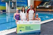 21 May 2018; In attendance, from left, Ellen Keane, Claire Bergin, Rory O'Connor and Nicole Turner at the Dublin 2018 World Para Swimming Allianz European Championships Ticket Launch at the National Aquatic Centre in Dublin. Tickets for the Dublin2018 World Para Swimming Allianz European Championships are now on sale at www.paralympics.ie Paralympians Ellen Keane and Nicole Turner joined #Dublin2018 Ambassadors Rory’s Stories and Claire Bergin to launch the ticket sales platform. Photo by David Fitzgerald/Sportsfile