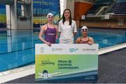 21 May 2018; In attendance, from left, Ellen Keane, Claire Bergin and Nicole Turner at the Dublin 2018 World Para Swimming Allianz European Championships Ticket Launch at the National Aquatic Centre in Dublin. Tickets for the Dublin2018 World Para Swimming Allianz European Championships are now on sale at www.paralympics.ie Paralympians Ellen Keane and Nicole Turner joined #Dublin2018 Ambassadors Rory’s Stories and Claire Bergin to launch the ticket sales platform. Photo by David Fitzgerald/Sportsfile