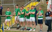19 May 2018; The Fermanagh players waiting for the Minor game to finish before entering the pitch to start their warm up before the Ulster GAA Football Senior Championship Quarter-Final match between Fermanagh and Armagh at Brewster Park in Enniskillen, Fermanagh. Photo by Oliver McVeigh/Sportsfile