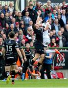 20 May 2018; Craig Gilroy of Ulster in action against Hanno Dirksen of Ospreys during the Guinness PRO14 European Play-Off match between Ulster and Ospreys at Kingspan Stadium in Belfast. Photo by John Dickson/Sportsfile