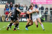 20 May 2018; Jacob Stockdale of Ulster is tackled by Ashley Beck of Ospreys during the Guinness PRO14 European Play-Off match between Ulster and Ospreys at Kingspan Stadium in Belfast. Photo by John Dickson/Sportsfile