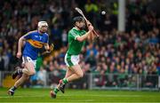 20 May 2018; Barry Murphy of Limerick races clear of Séamus Kennedy of Tipperary, as he scores a late goal during the Munster GAA Hurling Senior Championship Round 1 match between Limerick and Tipperary at the Gaelic Grounds in Limerick. Photo by Ray McManus/Sportsfile