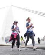 20 May 2018; Aoibheann Barnes, left, and Niamh Holand during the SPAR Streets of Dublin 5K at the CHQ Building in Dublin. Photo by David Fitzgerald/Sportsfile