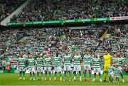 20 May 2018; The Celtic team prior to Scott Brown's testimonial match between Celtic and Republic of Ireland XI at Celtic Park in Glasgow, Scotland. Photo by Stephen McCarthy/Sportsfile