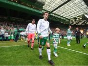 20 May 2018; Seamus Coleman of Republic of Ireland XI leads his side out prior to Scott Brown's testimonial match between Celtic and Republic of Ireland XI at Celtic Park in Glasgow, Scotland. Photo by Stephen McCarthy/Sportsfile