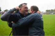 20 May 2018; Wexford manager Davy Fitzgerald celebrates with selector Seoirse Bulfin after the Leinster GAA Hurling Senior Championship Round 2 match between Wexford and Dublin at Innovate Wexford Park in Wexford. Photo by Daire Brennan/Sportsfile