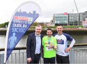 20 May 2018; Bren Carty, centre, with Spar Sales Director Colin Donnelly, left, personal trainer Karl Henry and Irish Runner editor Frank Greally at the SPAR Streets of Dublin 5K at the CHQ Building in Dublin. Photo by David Fitzgerald/Sportsfile