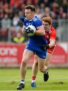 20 May 2018; Fintan Kelly of Monaghan in action against Peter Harte of Tyrone during the Ulster GAA Football Senior Championship Quarter-Final match between Tyrone and Monaghan at Healy Park in Tyrone. Photo by Oliver McVeigh/Sportsfile