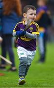 20 May 2018; Wexford supporter Alfie Murphy, aged 4, from Coolbarrow, Co Wexford playing at half-time during the Leinster GAA Hurling Senior Championship Round 2 match between Wexford and Dublin at Innovate Wexford Park in Wexford. Photo by Daire Brennan/Sportsfile
