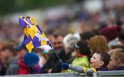 20 May 2018; Wexford supporter Alfie Murphy, aged 4, from Coolbarrow, Co Wexford, cheers on his side during the Leinster GAA Hurling Senior Championship Round 2 match between Wexford and Dublin at Innovate Wexford Park in Wexford. Photo by Daire Brennan/Sportsfile