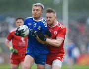 20 May 2018; Conor McCarthy of Monaghan in action against Frank Burns of Tyrone during the Ulster GAA Football Senior Championship Quarter-Final match between Tyrone and Monaghan at Healy Park in Tyrone. Photo by Oliver McVeigh/Sportsfile
