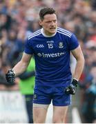 20 May 2018; Conor McManus of Monaghan celebrates after scoring a point near the end of the Ulster GAA Football Senior Championship Quarter-Final match between Tyrone and Monaghan at Healy Park in Tyrone. Photo by Oliver McVeigh/Sportsfile
