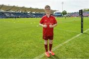 19 May 2018; Munster  mascot Luke Darcy, from Limerick, ahead of the Guinness PRO14 semi-final match between Leinster and Munster at the RDS Arena in Dublin. Photo by Ramsey Cardy/Sportsfile