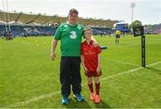 19 May 2018; Munster mascot Luke Darcy, from Limerick, ahead of the Guinness PRO14 semi-final match between Leinster and Munster at the RDS Arena in Dublin. Photo by Ramsey Cardy/Sportsfile