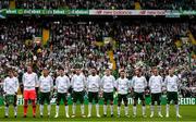 20 May 2018; Republic of Ireland players prior to Scott Brown's testimonial match between Celtic and Republic of Ireland XI at Celtic Park in Glasgow, Scotland. Photo by Stephen McCarthy/Sportsfile