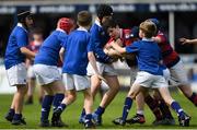 19 May 2018; Action from the Bank of Ireland Half-Time Minis between Clontarf RFC and St Mary's RFC at the Guinness PRO14 semi-final match between Leinster and Munster at the RDS Arena in Dublin. Photo by Ramsey Cardy/Sportsfile