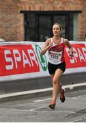 20 May 2018; Maria Jones, Sportsworld AC, Dublin, on her way to winning the SPAR Streets of Dublin 5K at the CHQ Building in Dublin. Photo by Tomás Greally/Sportsfile