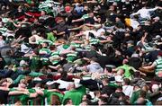 20 May 2018; Supporters do the huddle during Scott Brown's testimonial match between Celtic and Republic of Ireland XI at Celtic Park in Glasgow, Scotland. Photo by Stephen McCarthy/Sportsfile