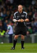 20 May 2018; Referee Nathan Wall during the Electric Ireland Munster GAA Hurling Minor Championship Round 1 match between Limerick and Tipperary at the Gaelic Grounds in Limerick. Photo by Ray McManus/Sportsfile
