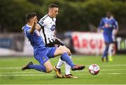 21 May 2018; Dylan Connolly of Dundalk in action against Dylan Barnett of Waterford during the SSE Airtricity League Premier Division match between Dundalk and Waterford at Oriel Park in Dundalk. Photo by Piaras Ó Mídheach/Sportsfile