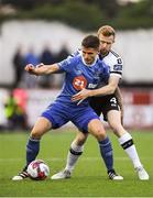 21 May 2018; Gavan Holohan of Waterford in action against Seán Hoare of Dundalk during the SSE Airtricity League Premier Division match between Dundalk and Waterford at Oriel Park in Dundalk. Photo by Piaras Ó Mídheach/Sportsfile
