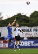 21 May 2018; Seán Hoare of Dundalk in action against Dylan Barnett of Waterford during the SSE Airtricity League Premier Division match between Dundalk and Waterford at Oriel Park in Dundalk. Photo by Piaras Ó Mídheach/Sportsfile