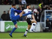 21 May 2018; Patrick Hoban of Dundalk in action against David Webster of Waterford during the SSE Airtricity League Premier Division match between Dundalk and Waterford at Oriel Park in Dundalk. Photo by Ben McShane/Sportsfile