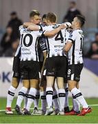 21 May 2018; Dundalk players celebrate their second goal scored by Marco Tagbajumi during the SSE Airtricity League Premier Division match between Dundalk and Waterford at Oriel Park in Dundalk. Photo by Piaras Ó Mídheach/Sportsfile
