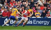 20 May 2018; Conor Lehane of Cork in action against David Fitzgerald of Clare during the Munster GAA Hurling Senior Championship Round 1 match between Cork and Clare at Páirc Uí Chaoimh in Cork. Photo by Brendan Moran/Sportsfile