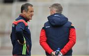 20 May 2018; Cork manager John Meyler, left, with selector Donal O'Mahony during the Munster GAA Hurling Senior Championship Round 1 match between Cork and Clare at Páirc Uí Chaoimh in Cork. Photo by Brendan Moran/Sportsfile