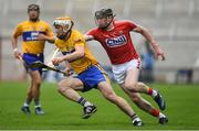 20 May 2018; Conor McGrath of Clare in action against Damian Cahalane of Cork during the Munster GAA Hurling Senior Championship Round 1 match between Cork and Clare at Páirc Uí Chaoimh in Cork. Photo by Brendan Moran/Sportsfile