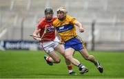 20 May 2018; Conor McGrath of Clare in action against Damian Cahalane of Cork during the Munster GAA Hurling Senior Championship Round 1 match between Cork and Clare at Páirc Uí Chaoimh in Cork. Photo by Brendan Moran/Sportsfile