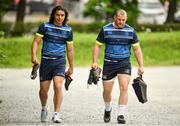 22 May 2018; James Lowe and Jack McGrath arrive ahead of Leinster Rugby squad training at UCD in Belfield, Dublin. Photo by Sam Barnes/Sportsfile