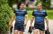 22 May 2018; James Lowe and Jack McGrath arrive ahead of Leinster Rugby squad training at UCD in Belfield, Dublin. Photo by Sam Barnes/Sportsfile