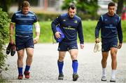 22 May 2018; Tadhg Furlong, Cian Healy and Adam Byrne arrive ahead of Leinster Rugby squad training at UCD in Belfield, Dublin. Photo by Sam Barnes/Sportsfile