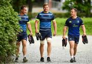 22 May 2018; Ed Byrne, Jordi Murphy and Bryan Byrne arrive ahead of Leinster Rugby squad training at UCD in Belfield, Dublin. Photo by Sam Barnes/Sportsfile