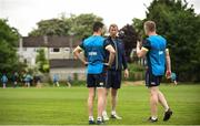 22 May 2018; Leinster head coach Leo Cullen in conversation with Jonathan Sexton, left, and Dan Leavy during Leinster Rugby squad training at UCD in Belfield, Dublin. Photo by Sam Barnes/Sportsfile