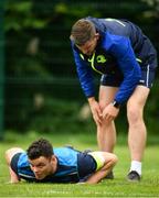 22 May 2018; James Ryan, left,  during Leinster Rugby squad training at UCD in Belfield, Dublin. Photo by Sam Barnes/Sportsfile