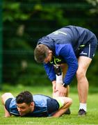 22 May 2018; James Ryan, left,  during Leinster Rugby squad training at UCD in Belfield, Dublin. Photo by Sam Barnes/Sportsfile