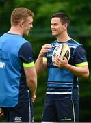 22 May 2018; Jonathan Sexton, right, in conversation with Dan Leavy during Leinster Rugby squad training at UCD in Belfield, Dublin. Photo by Sam Barnes/Sportsfile