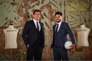 22 May 2018; Former Down footballer, Marty Clarke, right, and current Kerry footballer, David Moran were in Dublin today for the reveal and official launch of the Benetti Menswear GAA Ambassador campaign for 2018 . Both players are just two of a host of the top intercounty hurlers and footballers who will be representing Benetti for the GAA championship season. Benetti are an Irish designed menswear clothing brand who supply a fully comprehensive collection in tailoring, casual menswear, footwear and accessories. For further information about Benetti and their new brand ambassador campaign log on to www.benetti.ie. Photo by Ramsey Cardy/Sportsfile