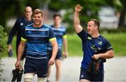 22 May 2018; Jordi Murphy, left, and Bryan Byrne arrive for Leinster Rugby squad training at UCD in Belfield, Dublin. Photo by Sam Barnes/Sportsfile
