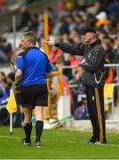 20 May 2018; Kilkenny manager Brian Cody alongside linesman Barry Kelly during the Leinster GAA Hurling Senior Championship Round 2 match between Kilkenny and Offaly at Nowlan Park in Kilkenny. Photo by Piaras Ó Mídheach/Sportsfile